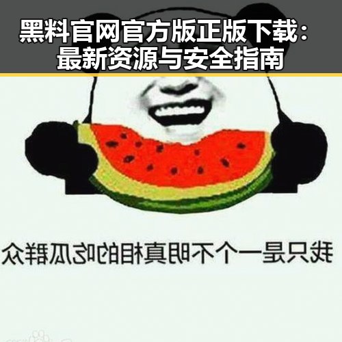 黑料 官网官方版正版下载：最新资源与安全指南
