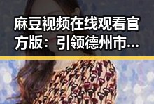 麻豆视频在线观看官方版：引领德州市高清娱乐新体验